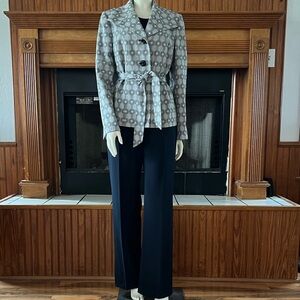 Boss Babe Wide Leg Careerwear Belted Office Pantsuit Le Suit Size 10